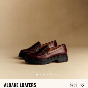 Sezane Albane Loafers - Burgundy